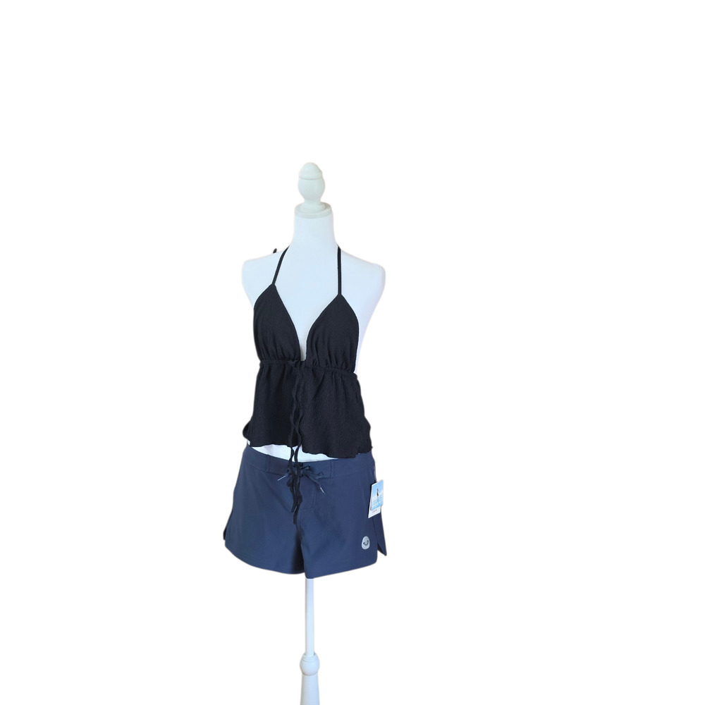 Roxy Board Shorts Women's Medium Blue Mood Indigo 2" Inseam Fixed Waist NWT